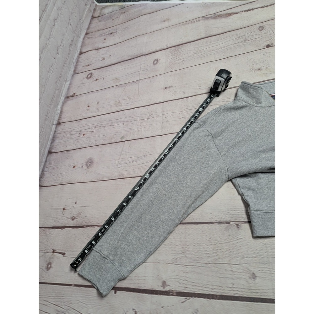 Tommy Hilfiger Crop Quarter Zip Sweatshirt Gray Logo Pullover Women's XL NWOT - Picture 6 of 8